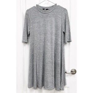 LAJU Los Angeles Women’s Gray Heather Swing Dress Size Small Short Sleeve